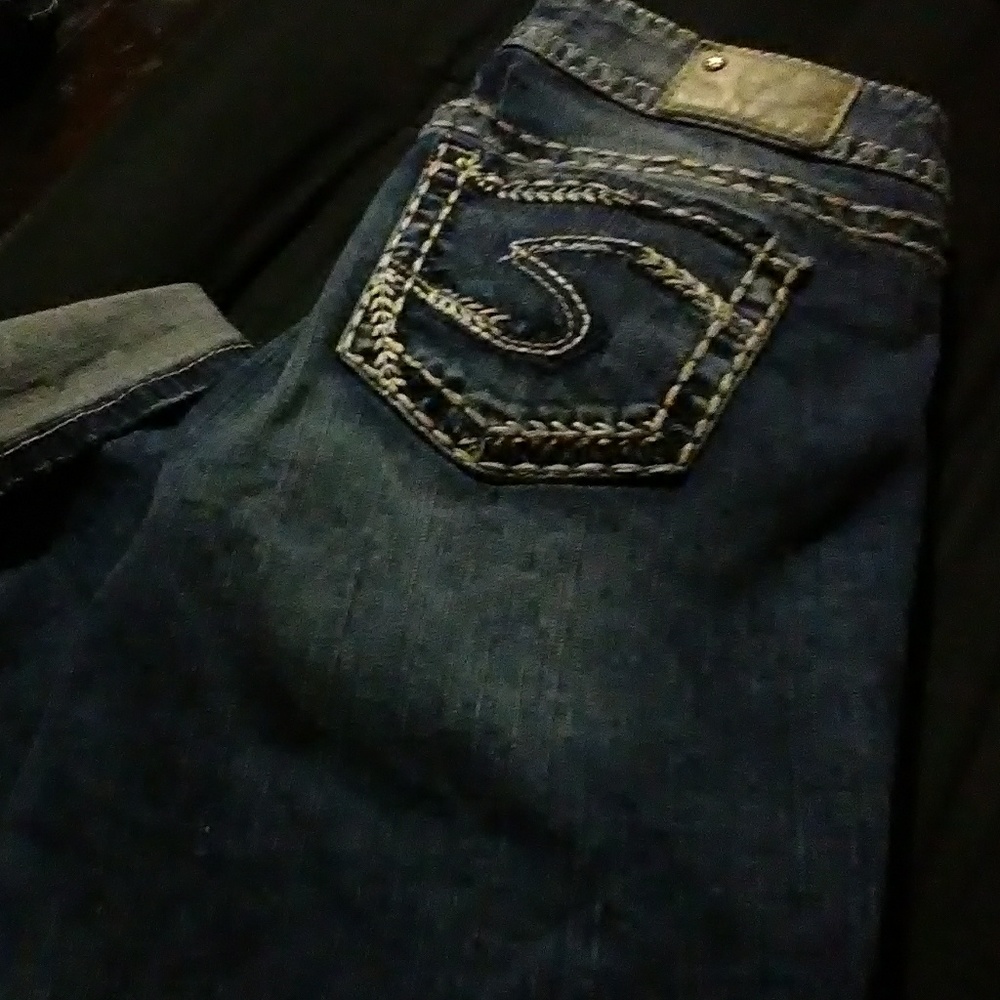 Silver Suki mid Capri fluid denim